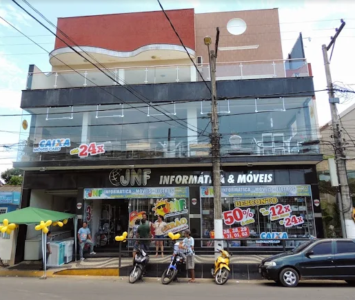 Fachada da loja JNF Informática e Móveis em Bom Jesus do Itabapoana
